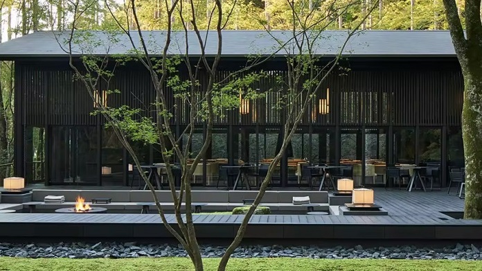 Aman Kyoto, a hotel secretly nestled in a secluded forest garden that provides spiritual peace.